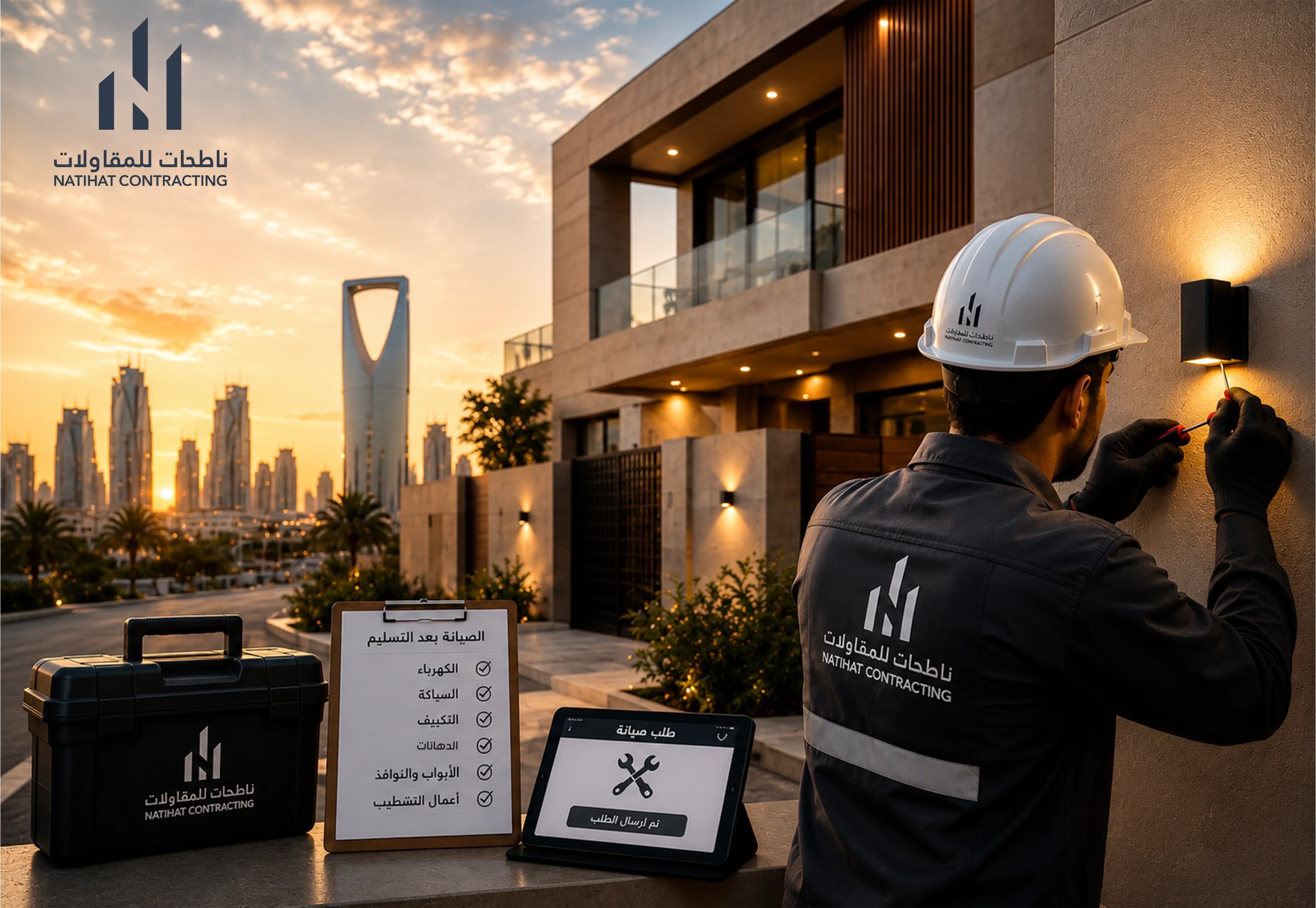 خدمات الصيانة بعد التسليم في الرياض | ناطحات للمقاولات